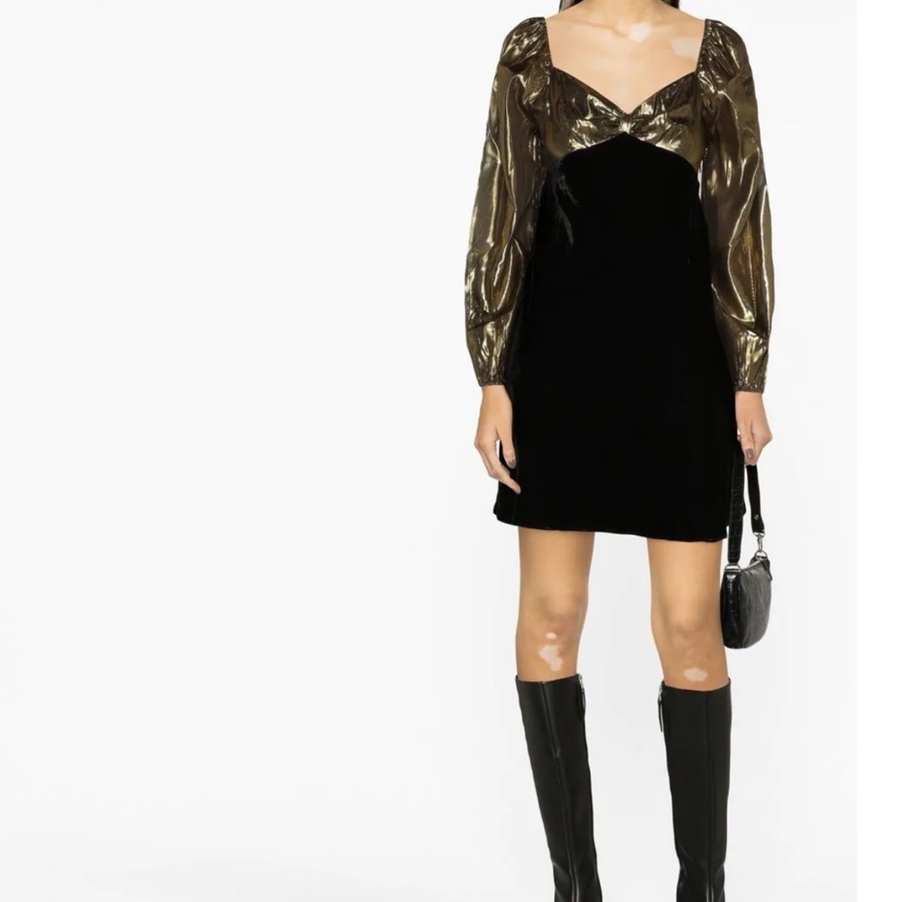 Rixo Paris silk-velvet mini dress